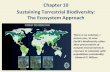 Chapter 10 Sustaining Terrestrial Biodiversity: The ...€¦ · 04/01/2016  · Sustaining Terrestrial Biodiversity: The Ecosystem Approach . There is no solution, I assure you, to