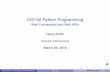 CIS192 Python Programming - Penn Engineeringcis192/spring2017/html/files/lec/lec10.pdfI JavaScript & Node.js: Express.js, Meteor, ... Harry Smith (University of Pennsylvania) CIS 192