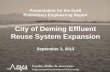 City of Deming Effluent Reuse System Expansion...Reuse System Expansion September 3, 2013 . Souder, Miller & Associates Engineering ♦ Environmental ♦ Surveying Presentation Outline