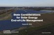 State Considerations for Solar Energy End-of-Life Management€¦ · 22/08/2019  · State Considerations for Solar Energy End-of-Life Management Author: Jennifer Martin, Illinois