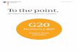To the point....Germany will once again assume the G20 presidency on 1 December 2016, after last holding it in 2004. In 1999, Germany hosted the inaugural meeting of the G20, which