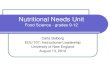 Nutritional Needs Unit · 2020. 3. 21. · Nutritional Needs Unit FCS-FN Competency #2 - Students will understand the strategies needed to meet the nutritional needs of individuals