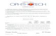 Ophthotech Corporation - Stifel · Ophthotech Corporation is offering 1,900,000 shares of common stock and the selling stockholders identified in this prospectus are offering 385,714