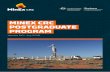 MINEX CRC POSTGRADUATE PROGRAM...The projects described in this booklet fit into one of those nine projects. MinEx CRC has a 10-year target to graduate 50 postgraduate students across