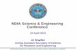 NDIA Science & Engineering Conference Sponsored Documents... · Defense S&T Investment 1. Mitigate new and emerging capabilities - Electronic Warfare - Counter Space - Cyber - Counter-WMD