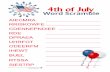 4th of July - Over The Big Moon · Word Scramble AIECMRA RRISKOWFE CDENNEPNDIEE RDE DPRAEA ODEERFM IHEWT BUEL RTSSA SIESTRP UHRFOT 4th of July