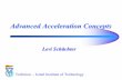 Advanced Acceleration Concepts - Technionwebee.technion.ac.il/people/schachter/Talks/ICFA presentation.pdf- 2MeV injected electrons (10 psec) - 2GV/m effective gradient along 1cm •