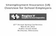 Unemployment Insurance (UI) Overview for School Employers · Taxpaying vs. Reimbursing A Comparison… Taxpaying Method Reimbursing Method Must pay Unemployment Insurance (UI) taxes