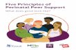 Five Principles of Perinatal Peer Support€¦ · recovery. That does not mean that mums that have not been trained cannot offer peer support to each other in a group setting. However,