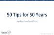 50 Tips for 50 Years - support.nautel.comsupport.nautel.com/content/user_files/sites/2/2019/... · Calculate transmitter heat load: TPO/efficiency = power consumed * Power consumed