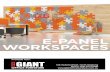 E-PANEL WORKSPACES - Giant Office Furniture · 2019. 5. 16. · WORKSPACES. THE PROCESS Recycled bottles & wasted PET are cleaned for reusing. Heated by furnace, coloured, sliced