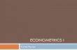 Econometrics I Introduction - mwpweb.eu · Angrist J. & Pischke J.-S., Mostly Harmless Econometrics: An Empiricist's Companion, Princeton University Press. Want to talk to me? ...
