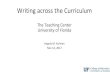Writing across the Curriculum - UF Teaching Center Writing across the Curriculum The Teaching Center