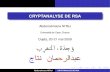 CRYPTANALYSE DE RSA - Abderrahmane Nitaj · Introduction `a RSA Cryptanalyse de RSA par les fractions continues Cryptanalyse de RSA par l’algorithme LLL Principes de RSA Cryptanalyses