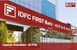 Corporate Presentation Q1 FY20 - IDFC FIRST Bank · This presentation has been prepared by and is the sole responsibility of IDFC FIRST Bank (together with its subsidiaries, referred