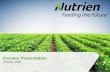 Investor Presentation - Nutrien...This presentation contains certain non-IFRS measures including adjusted EBITDA, adjusted EBITDA guidance, free cash flow, free cash flow including