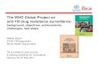 The WHO Global Project on anti-TB drug resistance surveillanceHistory of the Global Project on anti-TB drug resistance surveillance Global Project launched SRLN launched 1st global