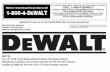 IF YOU SHOULD EXPERIENCE A PROBLEM WITH YOUR D EWALT ...go.rockler.com/tech/Dewalt-DW734-Heavy-Duty-12-1-2... · Questions? See us on the World Wide Web at Before returning this product
