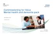 Commissioning for Value Mental health and dementia pack...Mental health: A clinical perspective One in four adults will be affected by a mental health problem in their lifetime. 50%