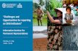 Challenges and Opportunities for reporting on SDG ... · •In the context of the Comprehensive Review, the IAEG-SDG approved minor methodological revisions to three SDG indicators