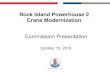 Rock Island Powerhouse 2 Crane Modernization · 2018. 10. 16. · Crane Modernization Commission Presentation October 15, 2018. Rock Island Powerhouse 2 Crane Modernization ... Gantry