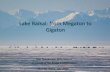 Lake Baikal: from Megaton to Gigaton2011 Start of GVD cluster prototype 5. The Site 6 NT+ String 1 Cable Station NT+ String 3 NT200 Strings NT+ String 2 Ice as a natural deployment