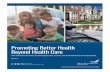 Promoting Better Health Beyond Health Care · Promoting Better Health Beyond Health Care 4 Dedication by state champions to advance issues and policy solutions. Innovative agency