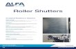 Roller Shutters - Alfa Doorsalfa-doors.co.uk/.../2018/09/ALFA_Roller_Shutters1.pdf · Tube Op. Roller Shutters Motor Details Electrically operated rolling shutter is operated via