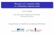 Recovery of a recessive allele in a Mendelian diploid model · Young Women in Probability and Analysis 2016, Bonn. Outline 1 Introduction 2 Clonal reproduction model 3 Mendelian diploid