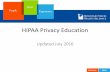 HIPAA Privacy Education - Ballad Health · the Health Insurance Portability & Accountability Act of 1996 (HIPAA). HIPAA sets forth regulations or improved efficiency in ... MSHA must