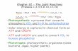 Chapter 22 – The Light Reactions · 2020. 3. 18. · Chapter 22 – The Light Reactions (Problems 1,2,4,5,8-10,13-19) • Photosynthesis: a process that converts atmospheric CO