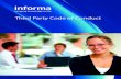 Third Party Code of Conduct · Third Party Code of Conduct. Introduction Informa plc, including all of its subsidiaries, divisions, operating entities and authorised agents (together
