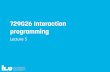 729G26 Interaction programming729G26/course-material/lectures/l5-h16.pdf · ⁃ jQuery UI makes it easier to create standard UI components. ⁃ jQuery plugins extend the functionality