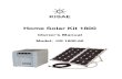 Home Solar Kit 1800 · 2017. 9. 17. · Home Solar Kit base unit (P/N: HS 1800-60) 80W Folding Solar Panel (P/N: HS SP80-12) Owner’s manual (P/N: HS MU1800) 3. INSTALLATION WARNING: