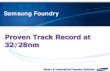 Proven Track Record at 32/28nm - WikiChip · Proven Track Record at 32/28nm Samsung Foundry . Smart & Innovative Foundry Solution Contents . andscape eadiness . L R ...