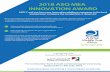 ASQ Innovation Award Innovation Award Brochure... · 2018. 5. 14. · INNOVATION AWARD APPLY and see how your Innovation platform compares to the best and get your company the recognition,