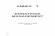 ANNEX T - Donations Mgmt · PSA Public Service Announcement . ... TSA The Salvation Army . VOAD Voluntary Organizations Active in Disaster . VOLAG Voluntary Agency (charitable organization