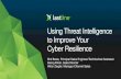 UsingThreat Intelligence to ImproveYour Cyber Resilience · Cyber Resilience Dirk Beste, Principal Sales Engineer/Technisches Gewissen Georg Ahbel, Sales Director ... Large-scale