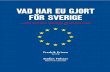 Vad har EU gjort för Sverige - Reforminstitutet · De viktigaste slutsatserna är följande: O Sveriges utrikeshandel har sedan 1995 vuxit snabbare än vad någon kunde förutspå.