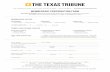 MEMBERSHIP CONTRIBUTION FORM - The Texas Tribune...The Texas Tribune is a nonpartisan, 501(c)3 nonprofit media organization. our mission is to promote civic engagement and discourse