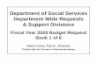Department of Social Services Department Wide Requests ... · These goals were linked to five Themes or areas of emphasis that will remain constant over several years. The Themes