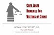 Legal Services Options for Victimized Adultselderabuseconference.org/wp-content/uploads/2018/...•Civil legal representation can ease the negative effects of crime. ... through 17,