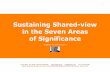 Sustaining Shared-view in the Seven Areas of Significance€¦ · The seven areas of significance you and your team members must have a shared-view. 1. where you are (reality/what