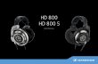 HD 800 / HD 800 S · 2016. 11. 14. · HD 800 | HD 800 S | 3 Safety instructions Safety instructions X Read this instruction manual carefully and completely before using the product.
