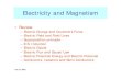 Electricity and Magnetism - MIT OpenCourseWare · Feb 27 2002 Electricity and Magnetism • Review – Electric Charge and Coulomb’s Force – Electric Field and Field Lines –