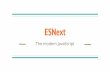 ESNext - szabadszoftverkonferencia.hu...The ECMA an speciﬁcation, the JavaScript an implementation. - ES3 - 1999 - ES5 - 2009 - ES5.1 - 2011 ... - Introduced in the ES6 - Inheritance