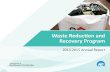 Waste Reduction and Recovery Program€¦ · Refillable Glass (ISB) 408 -183 Non-refillable Glass 457 -67 Total 1,267-2,584 * MTCO₂E – metric tonnes of carbon dioxide equivalent