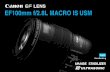 EF100mm f/2.8L MACRO IS USM - Axis Communicationsscherpstellen om het gewenste resultaat te verkrijgen. • De vergroting verwijst naar de verhouding tussen de grootte van het onderwerp