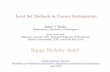 Level Set Methods in Convex Optimizationsites.math.washington.edu/~burke/PDF/level_set_Conn_16.pdf · Dmitriy Drusvyatskiy (UW) and Scott Roy (UW) Happy Birthday Andy! Fields Institute,