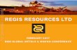For personal use only REGIS RESOURCES LTD · “Quarterly Report to 31 December 2016” and for which Competent Person’s consents were obtained. The Competent Person’s consents
